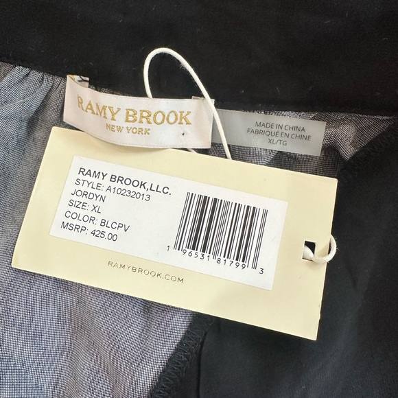 NWT RAMY BROOK Jordyn Leopard Print Velvet Top - Picture 7 of 8